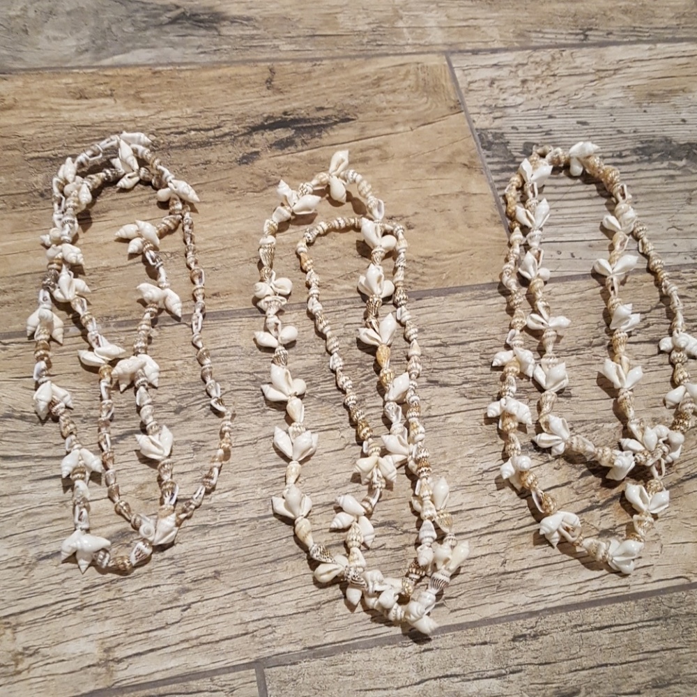 3 Hawaiian Shell Necklaces